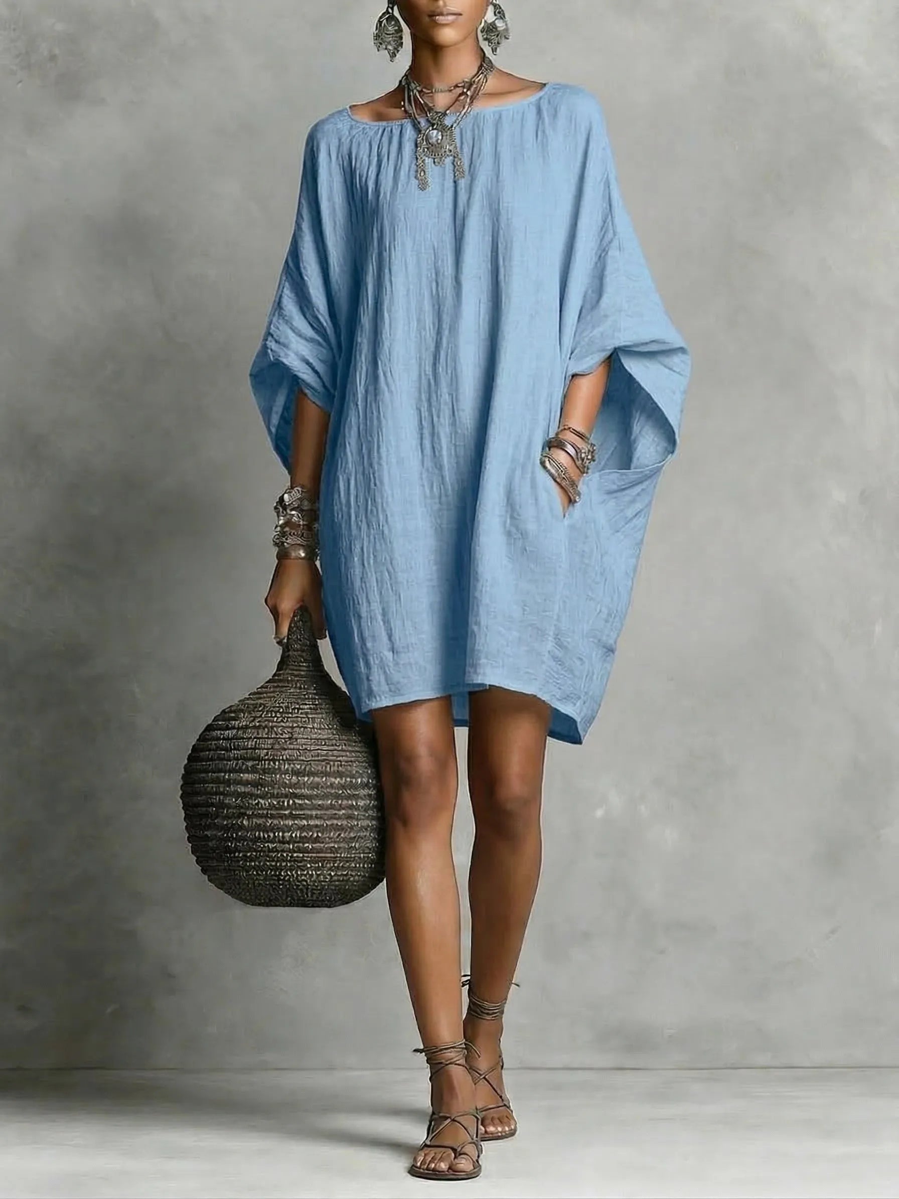🌿🌿Casual cotton and linen dress