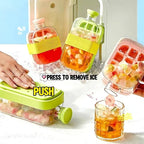💚💚One-Click Molding Cooling Cup,Instant Ice Maker,Zero-Contact Design,Straw Included,Curling Mold,Portable & Stylish Chilled Drink