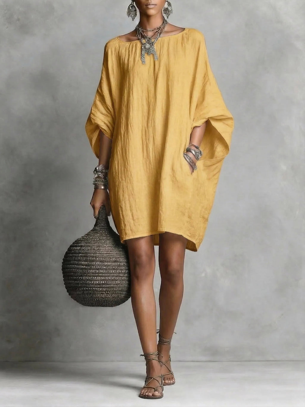 🌿🌿Casual cotton and linen dress