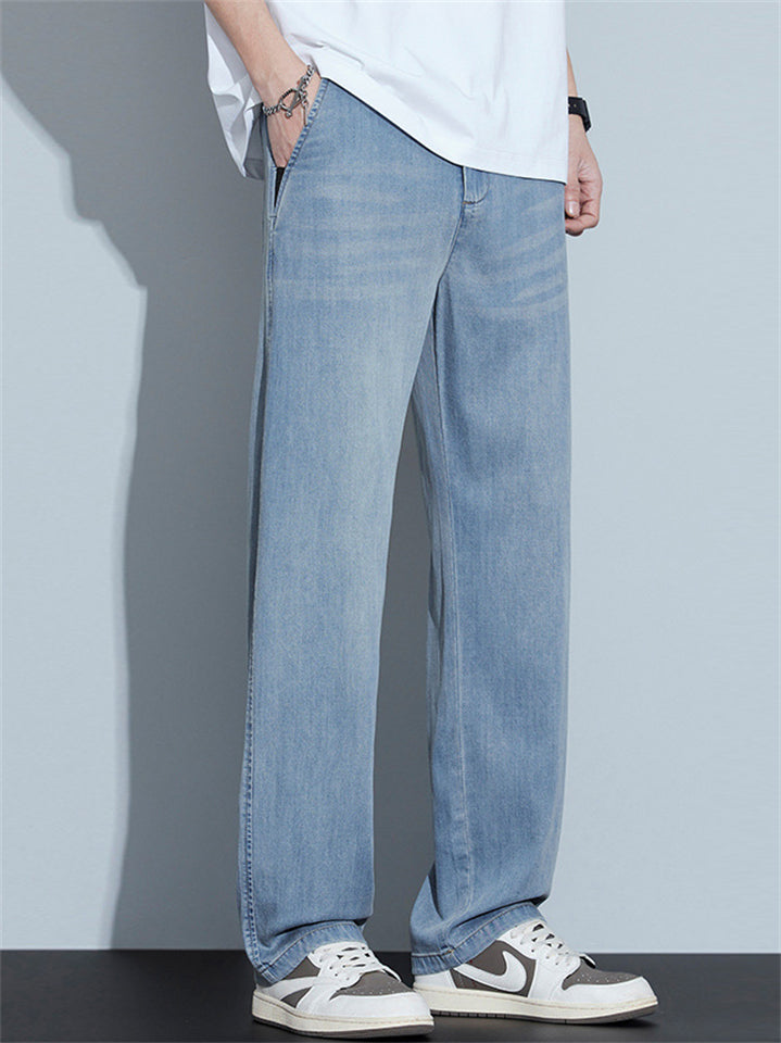 🔥🔥Men's Summer Comfortable Loose Straight Leg Retro Denim Pants