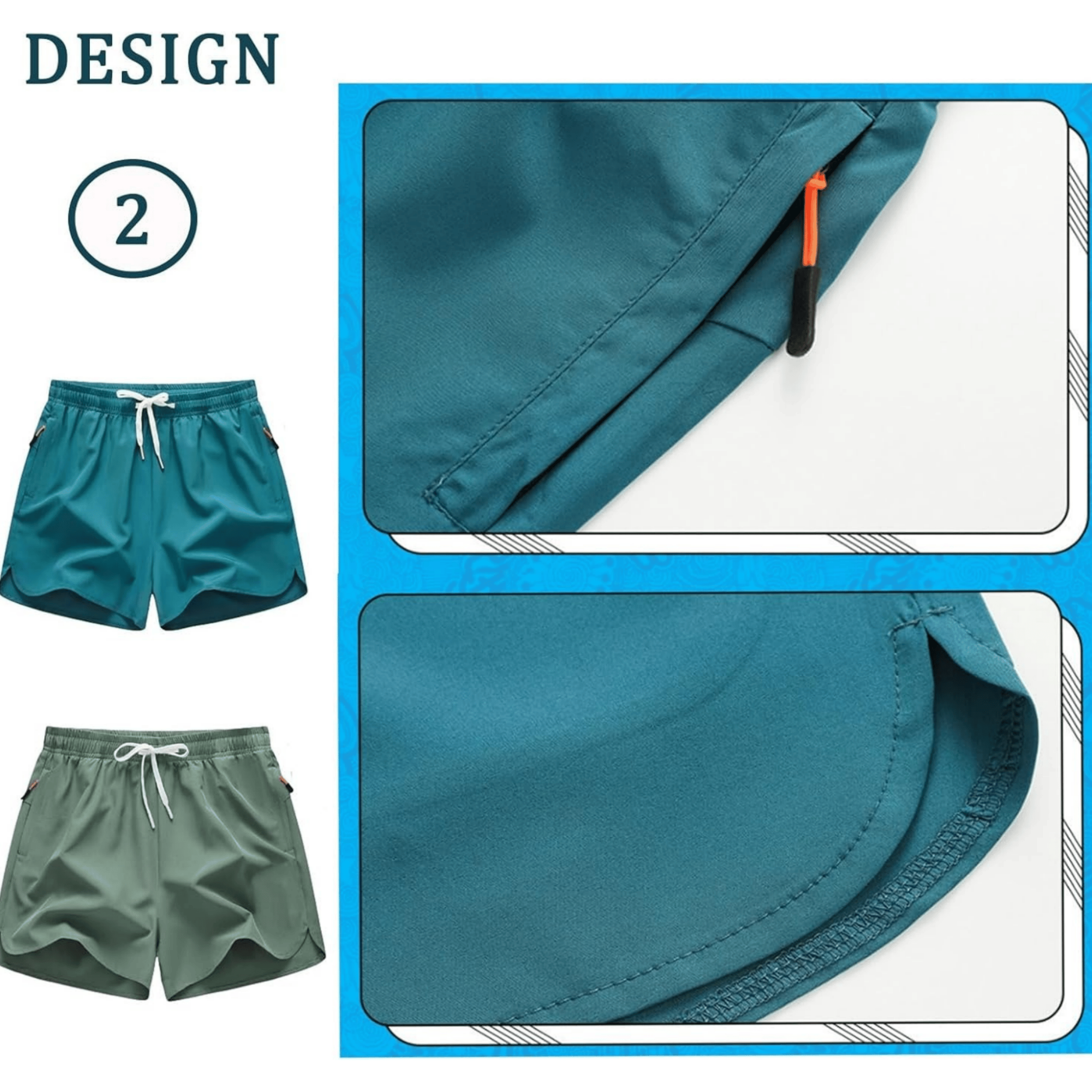 👖👖Men's  Running Shorts – Quick-Dry Athletic Gym Shorts (1 / 5 Pack)