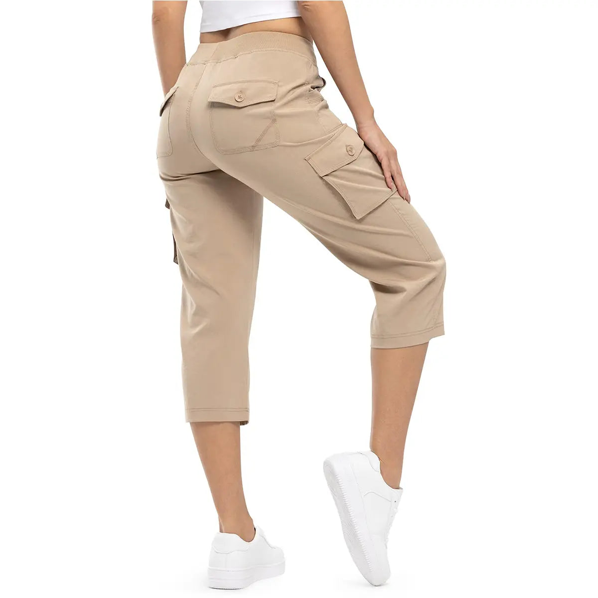 📦📦Womens Lightweight Capris Hiking Pants 6 Pockets Quick Dry Cargo Outdoor Trip Loose Shorts COMFY  MOMS OVER 30