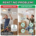 💝💝Modern ceiling fan lamp with E27 thread (model 2026) - silent 2-in-1 LED fan with remote control