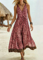 💝💝Women's retro leopard print midi dress