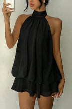 💝💝Chiffon Halter Neck Backless Mini Dress | Vacation Style