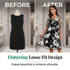 🌷🌷50% OFF NOW! ✨ Women's Floral A-Line Party Dress – Double-Layer Chiffon, Elegant Print & Knee-Length Fit 👗