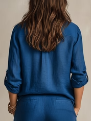 🌿🌿Last day 50%OFF Women's Casual Cotton And Linen Wide-leg Pants Set