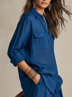 🌿🌿Last day 50%OFF Women's Casual Cotton And Linen Wide-leg Pants Set