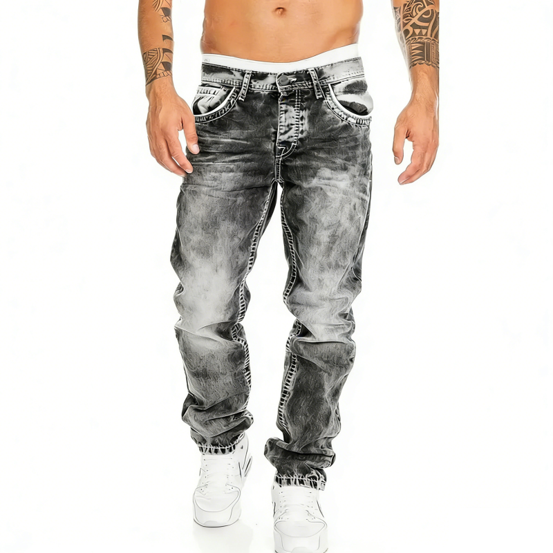 📢📢BIG SALE !!⏰Men's Fashion Creative Stretch Denim Jeans,Minimalist Style Suitable For Summer, Emo Style