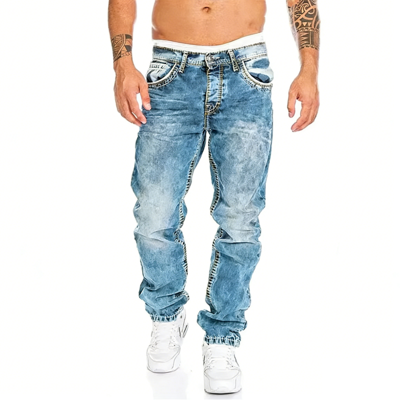 📢📢BIG SALE !!⏰Men's Fashion Creative Stretch Denim Jeans,Minimalist Style Suitable For Summer, Emo Style