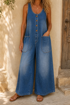 🌷Vintage Washed Cotton Denim Overalls