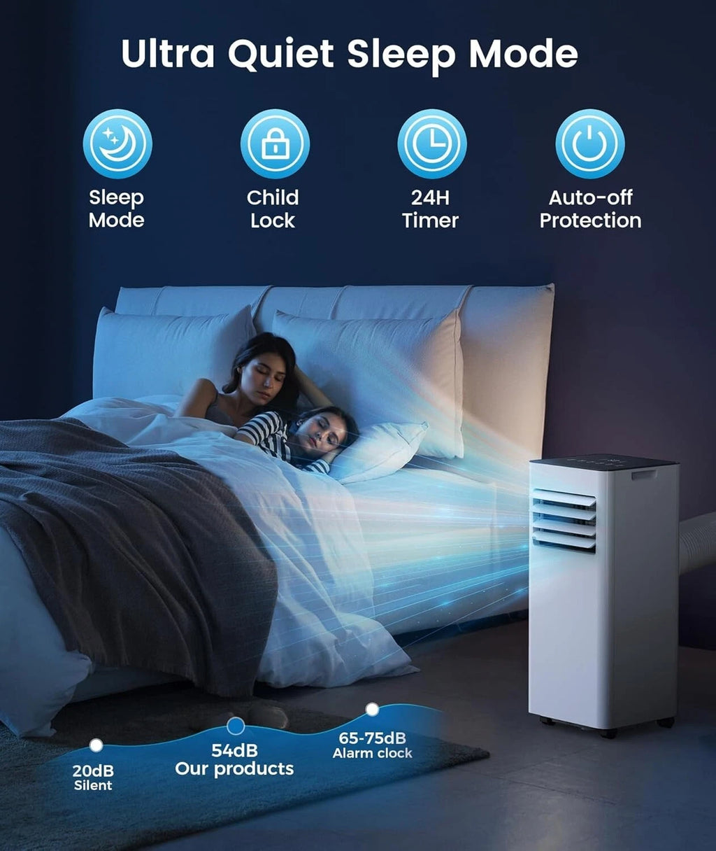 🤲 Factory direct sales 🔥8000 BTU Portable Air Conditioner, with Fan & Dehumidifier Mode, White OL-A016AB
