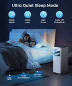 🤲 Factory direct sales 🔥8000 BTU Portable Air Conditioner, with Fan & Dehumidifier Mode, White OL-A016AB