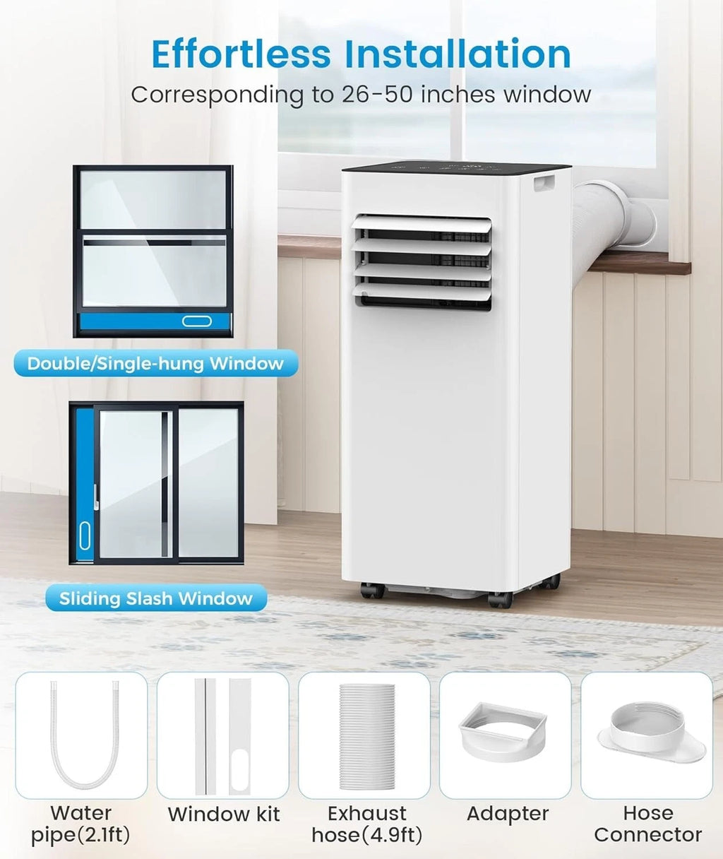 🤲 Factory direct sales 🔥8000 BTU Portable Air Conditioner, with Fan & Dehumidifier Mode, White OL-A016AB
