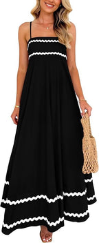 🌷100% Cotton Ric Rac Detail Maxi Dress