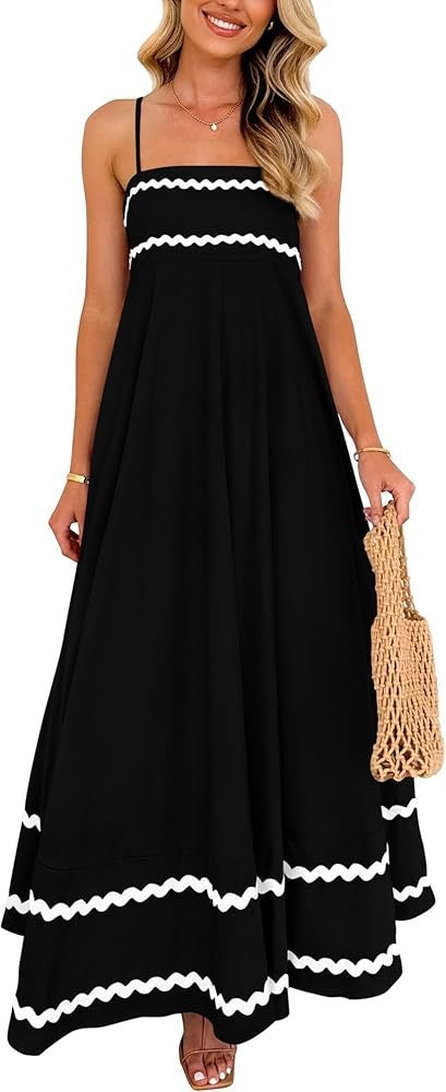 🌷100% Cotton Ric Rac Detail Maxi Dress