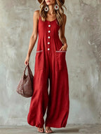 🌷Women's Wide-Leg Jumpsuit – High Waist Casual