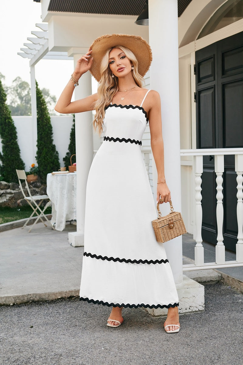 🌷100% Cotton Ric Rac Detail Maxi Dress