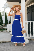 🌷100% Cotton Ric Rac Detail Maxi Dress