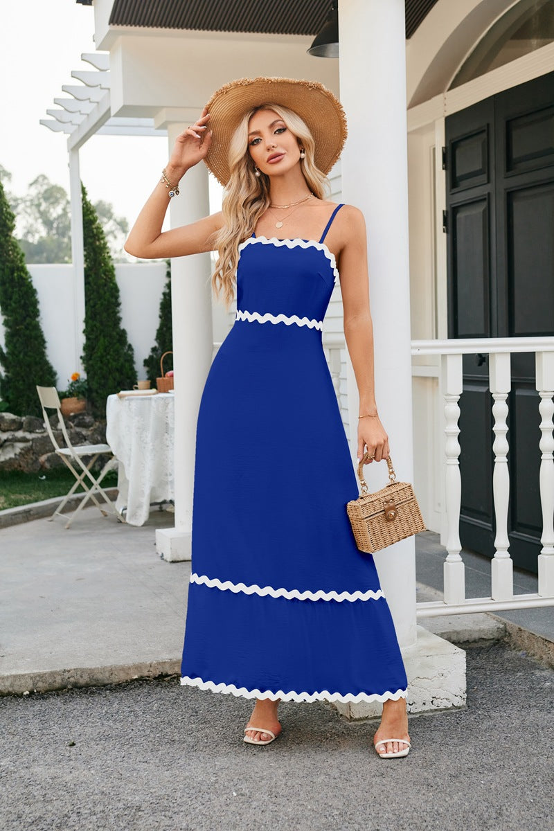 🌷100% Cotton Ric Rac Detail Maxi Dress