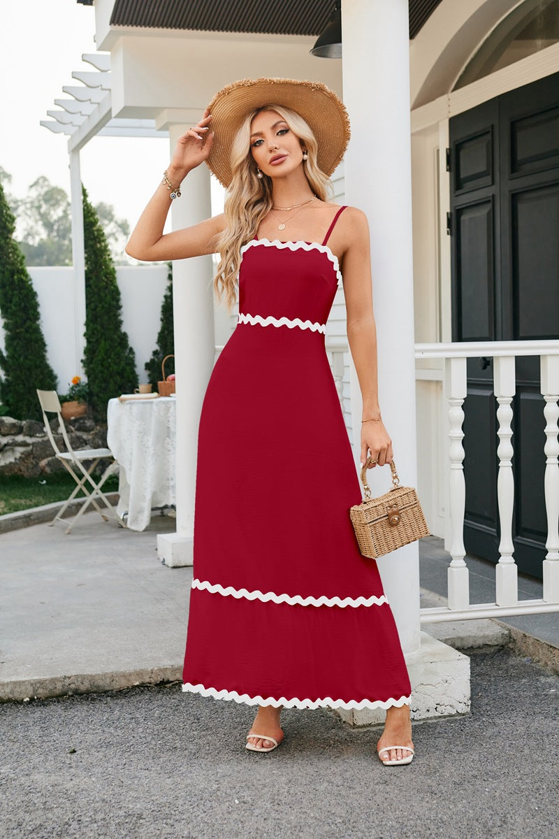 🌷100% Cotton Ric Rac Detail Maxi Dress