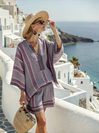 🌷🌷Cotton and linen women's Lime Short Set(S-5XL)