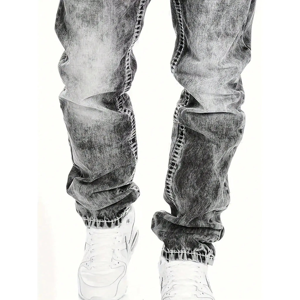 📢📢BIG SALE !!⏰Men's Fashion Creative Stretch Denim Jeans,Minimalist Style Suitable For Summer, Emo Style