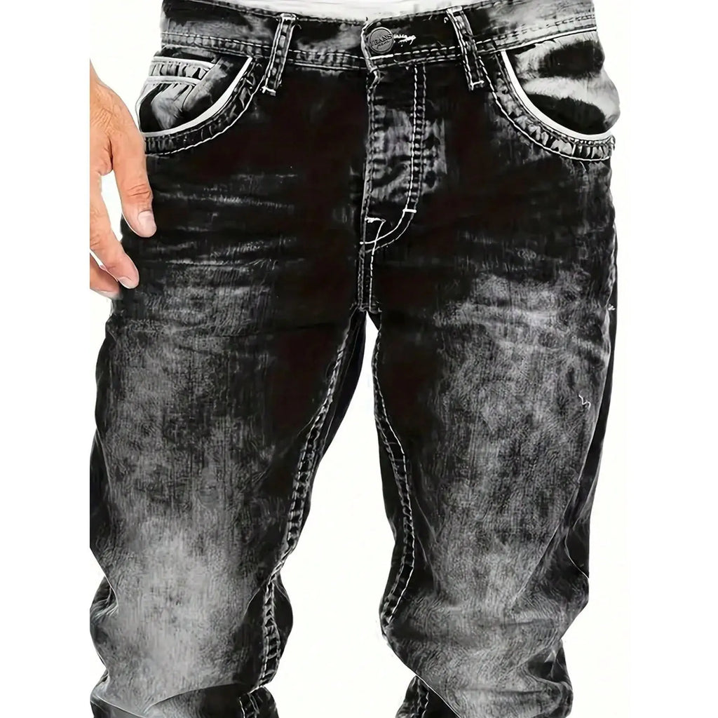 📢📢BIG SALE !!⏰Men's Fashion Creative Stretch Denim Jeans,Minimalist Style Suitable For Summer, Emo Style
