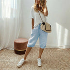 🌷🌷Time-Limited Special Price: 29.99!!⏰Women's Casual Cotton Linen Capris