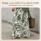 🔥🔥LAST DAY SAVE 50%OFF Free Shipping💞Women's V-Neck Blouse & Printed Wide-Leg Pants Set