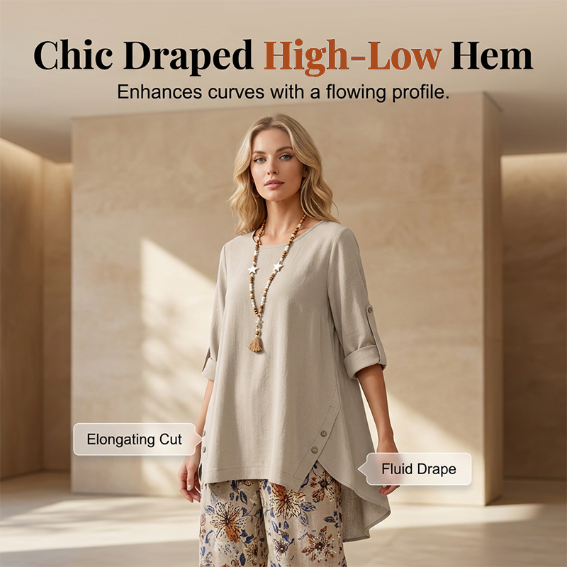 💝💝New Arrivals-Women's Cotton Linen Half Sleeve Top ＆ Pants Set