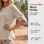 💝💝New Arrivals-Women's Cotton Linen Half Sleeve Top ＆ Pants Set