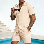 💝💝Solid Color Two-Piece Summer Outfit for Men